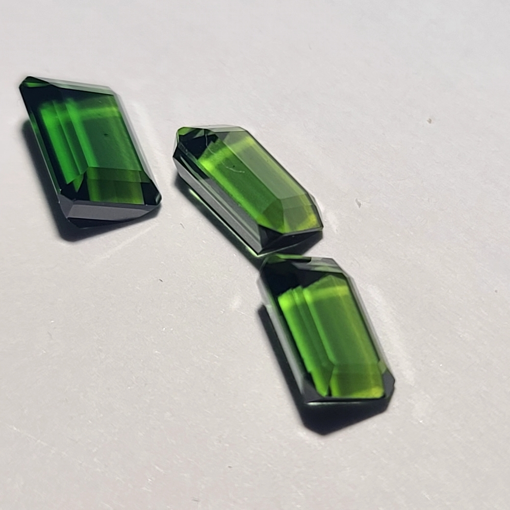 Natural Green Tourmaline Qty:3